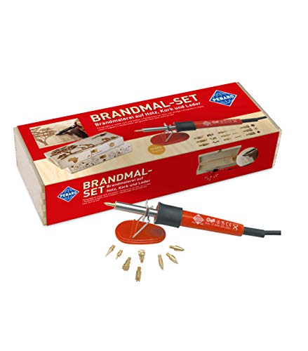 Pebaro 0266 9 Punte E Timbri In Scatola, Pirografia, Scrittura, Disegno E Bruciatura Su Legno, Pelle, Sughero E Altri Materiali, 30 W, Plastica, Color