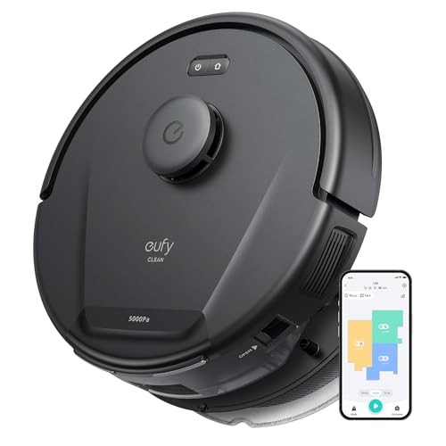 Eufy Clean L60 Robot Lavapavimenti E Aspirapolvere, Aspirazione Ultra Potente Da 5000 Pa, Navigazione Laser Ipath, Per La Pulizia Profonda Dei Pavimen