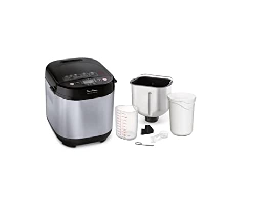 Moulinex Ow240E Pain & Délices Macchina Del Pane In Acciaio Inox Con Funzione Yogurt E 20 Programmi Automatici (3 Senza Glutine) Per Pizza, Pasta, Dol