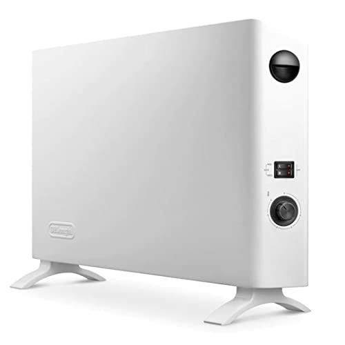 De'Longhi Hsx2320F Termoconvettore Elettrico, Silenzioso, Manopola Intuitiva, Per Ambienti Fino A 60M³, Ventola Aggiuntiva, Bianco