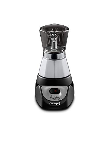 De'Longhi Alicia Plus Emkm4.B Caffettiera Moka Elettrica 2-4 Tazze, Caffè Caldo Per 30 Minuti, Spegnimento Automatico, Risparmio Energetico, Facile Da