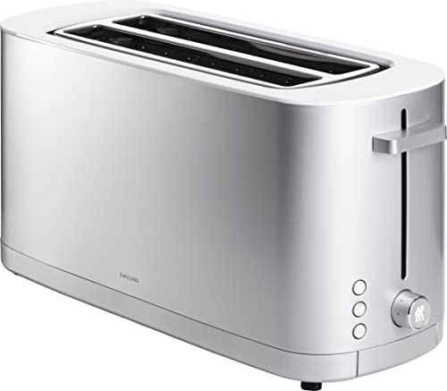 Zwilling Enfinigy Tostapane, 3 Programmi Automatici, 7 Livelli Di Doratura, A Fessura Lunga Per 4 Fette Corte O 2 Lunghe, Argento