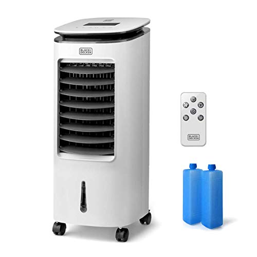 Black+Decker Bxac7E Climatizzatore Evaporativo, 65 W, Plastica, Bianco