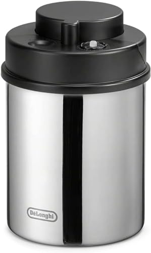 De'Longhi Vacuum Canister Caffè, Contenitore Sottovuoto Per Conservare Il Caffè Con Indicatore Di Qualità Incorporato, Accessori Caffè Per Chicchi Di