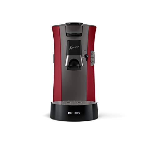 Philips Senseo - Macchina Del Caffè Per Cialde Senseo, Varie Funzioni: Selezione Eco, Intensità Plus, Crema Plus, Memo, Rosso Carico (Csa240/91)
