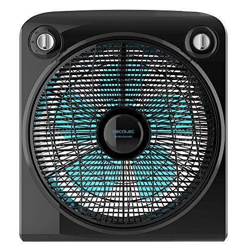 Cecotec Ventilatore Da Pavimento Con Timer Energysilence 6000 Powerbox Nero. 50 W, 5 Pale Di 30 Cm Di Diametro, 3 Velocità, Motore In Rame, Griglia Ro