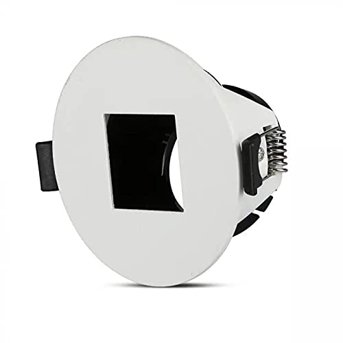 Portafaretto Led Da Incasso Gu10 Con Sezione Quadrata Colore Bianco Con Interno Nero