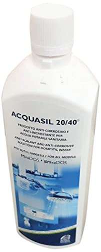 Acquabrevetti Liquido Acquasil 20/40® In Flacone Da Lt 1 (Confezione Da 3 Flaconi) Per Pompe Dosatrici Minidos E Bravados