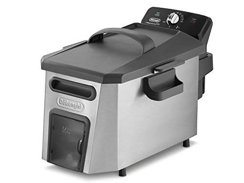 Delonghi F 44510 Cz Friggitrice 3 L Singolo Nero, Acciaio Inossidabile Indipendente 3200 W, 3 Litri, Metallo, Noir, Acier Inoxydable