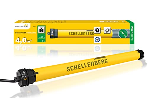 Schellenberg 20107 Motore Tapparelle Elettriche Mini Standard 6 Nm, Fino A 4 M² Di Superficie Della Tapparella, Per Albero Da 40 Mm, Set Incl. Cuscine