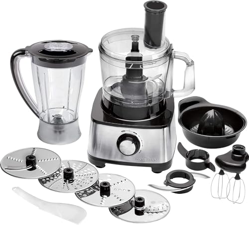 Proficook Pc-Km 1063 Robot Da Cucina Compatto, Per Tagliare, Impastare, Miscelare, 2L, Apertura Per Il Rifornimento, Con Funzione Turbo Incl. 11 Acces