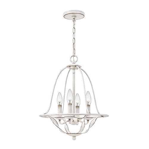 Elstead Quoizel Bradbury Lampadario Multi Braccio Bianco Antico