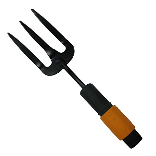 Fiskars Forca Con 3 Denti, Testa Di Attrezzo, Lunghezza: 27,5 Cm, Denti In Acciaio Inossidabile, Nero/Arancione, Quikfit, 1000733