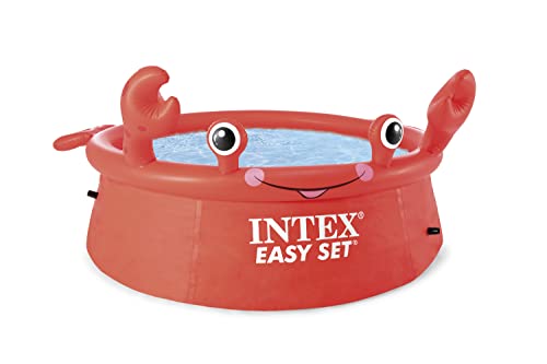 Intex 26100Np – Piscina Fuori Terra Easy Set Rotonda Granchio, 880 L, Pvc, Rosso, 183X51 Cm