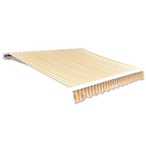 Vidaxl Tendone Parasole In Tela Arancio Bianco 500X300 Cm Idrorepellente Tenda