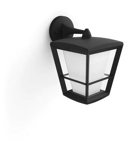 Philips Hue White And Color Ambiance, Lampada Smart Da Parete Per Esterni Econic (Down), Led Integrato, 15W, Nero