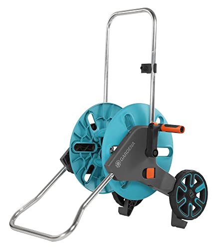 Gardena Cleverroll M: Avvolgitubo Con Una Capacità Di Sino A 60 M, Particolarmente Stabile, Con Clip Per La Conservazione Delle Lance, Nipplo Antigocc