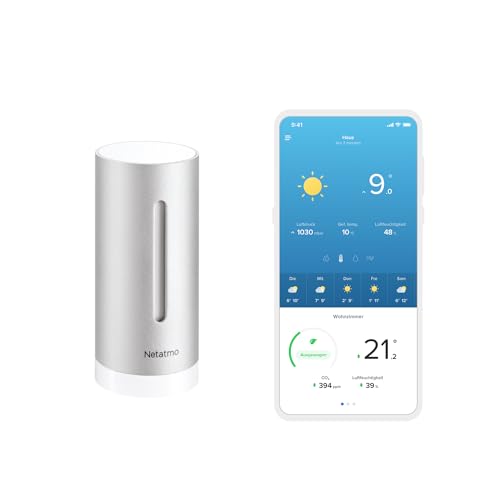 Netatmo Modulo Aggiuntivo Per La Stazione Meteo Netatmo, Temperatura, Umidità, Qualità Dell'Aria (Co2), Dati Di Ogni Ambiente In Tempo Reale, Nim01-Ww