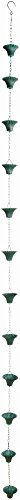 Esschert Design Catena Per Acqua Piovana In Truciolato Verde, In Ferro, 7,9 X 7,9 X 254,0 Cm