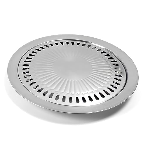 Outdoor Rotondo Grill Piatto Forno Grill Stile Coreano Bbq Stufa Grill Coreano,Per Interni Ed Esterni,Campeggio,Barbecue,Per Cucinare Carne,Verdure,Pe