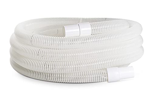 Fitt Evapool 38Mm 12 M - Tubo Spiralato, Galleggiante Per Pulizia Della Piscina, Con Manicotti, Bianco