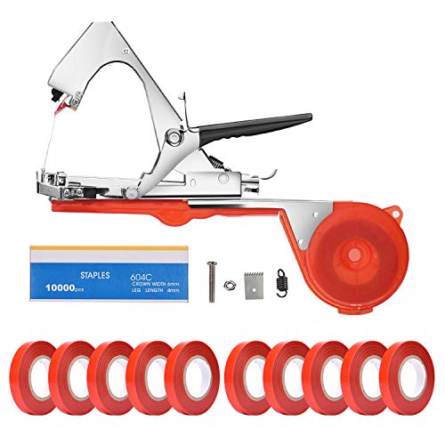 Jajadeal Legatrice Per Piante Vigneto Pomodori, Tying Macchina Nastro Strumento Attrezzo Da Giardinaggio, Tape Tool Per Legare Fiori Frutta Verdura Po