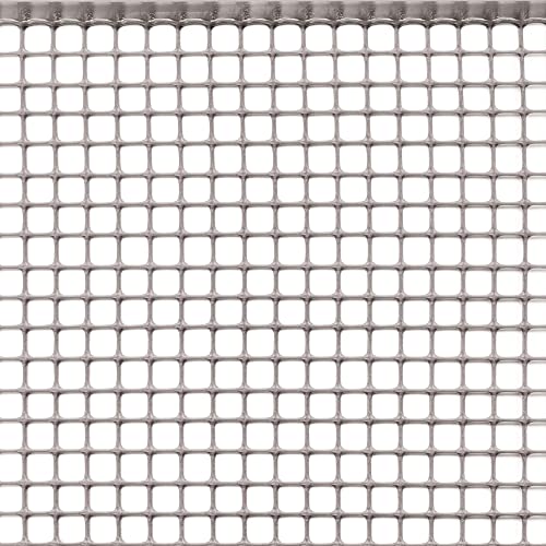 Tenax Quadra 10 Argento 1,00 X 30 M, Rete Protettiva In Plastica Per Balconi, Terrazze, Cancelli E Recinzioni