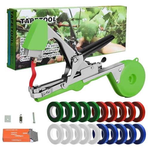 71Nmly Legatrice Per Piante,Attrezzi Orto Pinza Legatrice,Legatrice Per Pomodori,Tying Macchina Strumento Nastro A Mano Per Legare Con 20 Rotoli Di Na