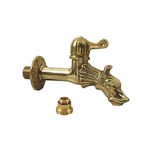 L'Artistica 77432-10 Rubinetto Per Fontane A Forma Di Drago, Ottone, Attacco 1/2 Pollici