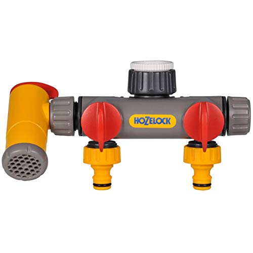 Hozelock Connettore A Due Vie Con Rubinetto Flowmax