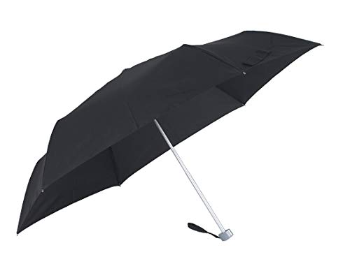 Samsonite Rain Pro - 3 Section Manual Flat Ombrello Pieghevole, 24 Centimeters, Nero (Black)