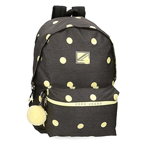 Pepe Jeans Leire Zaino Per La Scuola Adattabile A Carrello Nero 31 X 44 X 17,5 Cm Poliestere 20,46 L, Nero, Zaino Scolastico Adattabile A Carrello