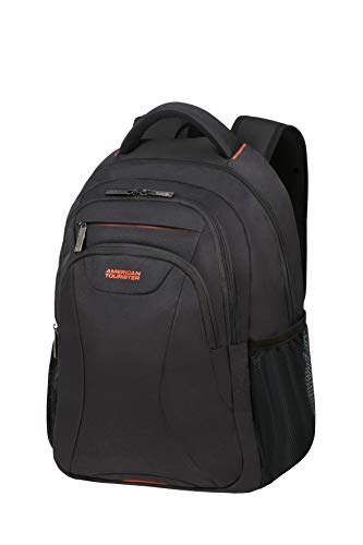American Tourister Laptop Backpack 15.6", Luggage Carry On Unisex Adulto, Nero (Black/Orange), 50 Centimeters