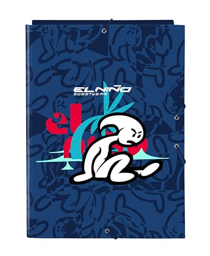 Safta -M068 Il Bambino Paradise-Cartella Folio Con 3 Baveri, Ideale Per Bambini Di Diverse Età, Confortevole E Versatile, Qualità E Resistenza, 26 X 3