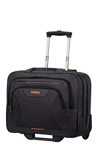American Tourister Rolling Tote 15.6", Donna, Nero (Black/Orange), Taglia Unica