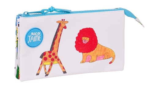 Safta Qualcosa De Jaime - Astuccio Triplo, Astuccio Per Bambini, Ideale Per Bambini In Età Scolastica, Comodo E Versatile, Qualità E Resistenza, 22 X