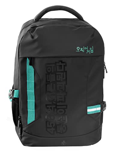 Squid Game - Borsone Da Viaggio, Borsone Unisex Per Bambini E Ragazzi Con Spallacci Regolabili, Due Spazi Con Chiusura Zip, Tasca Posteriore Per Table