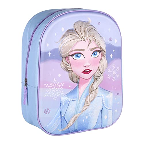 Cerdá Mochila 3D Infantil De Elsa Frozen De Bosillo Unico-Licencia Oficial Disney, Unisex Niños, Multicalor, Normal
