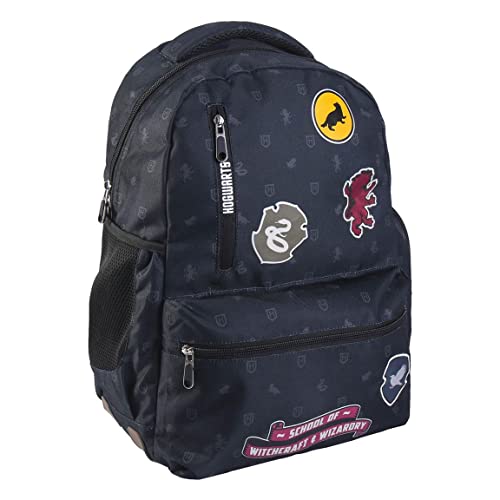 Cerdá Life'S Little Moments, Mochila Harry Potter Con Bolsillo Frontal Y Malla Lateral Para Botella | Colección Escolar Estampada-Licencia Oficial War