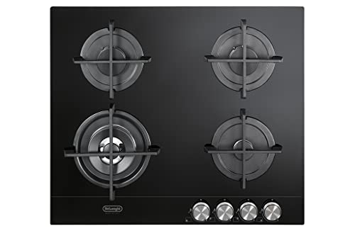De Longhi Nsl460N Piano Cottura In Vetroceramica 60 Cm 4 Fuochi Griglie Ghisa