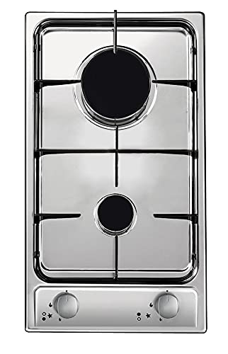 Candy Idea Cdg32/1Spx Piano Cottura A Gas, 2 Fuochi, Da Incasso, Acciaio Inossidabile, Inox, 29X51X4,5 Cm