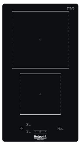 Hotpoint Hq 0930S Ne - Piano Cottura Induzione Elettrico - Piastra Induzione 2 Fuochi - 10 Livelli Di Potenza - Larghezza 28,4Cm, Profondità 51,0Cm, A
