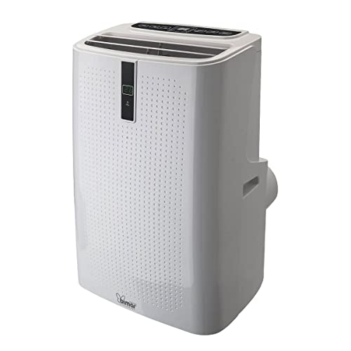 Bimar Condizionatore Portatile 12000 Btu Con Pompa Di Calore, Wifi, Timer, Telecomando, Controllo Vocale Con Alexa E Google. Base Con Ruote E Valvola 