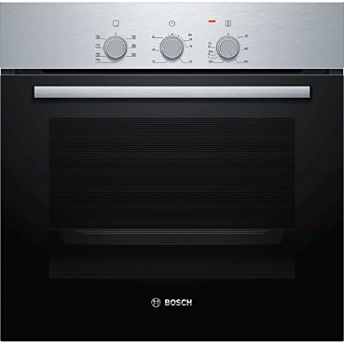 Bosch Hbf011Br0 Serie 2, Forno Da Incasso, Aria Calda 3D: Cottura Uniforme Fino A 3 Livelli, 3 Manopole, Acciaio, 60 X 60 Cm