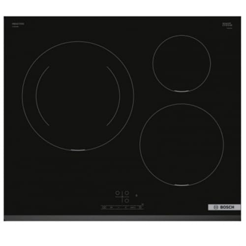 Bosch Pij631Bb5E Encimera Inducción Encastrable 60 Cm. 3 Zonas Color Negro/Bisel Delantero Touchselect Zona De 28 Cm.