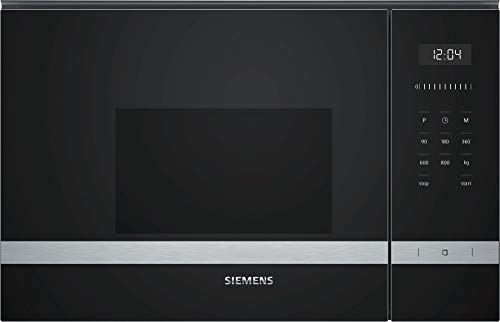 Siemens Bf525Lms0 Incasso Solo Microonde 20L 800W Nero, Acciaio Inossidabile Forno A Microonde