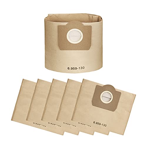 Drrobor Sacchetti Per Karcher Wd3, Sacchi Filtro Di Carta 6.959-130.0 Per Kärcher Wd3 Mv3 Aspirapolvere Ricambi Di Accessorio (6 Pezzi)
