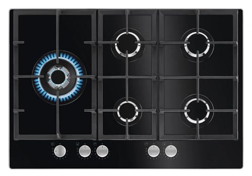 Aeg Hkb75820Nb - Piano Cottura A Gas, N° 5 Fuochi, 74X51 Cm, Nero