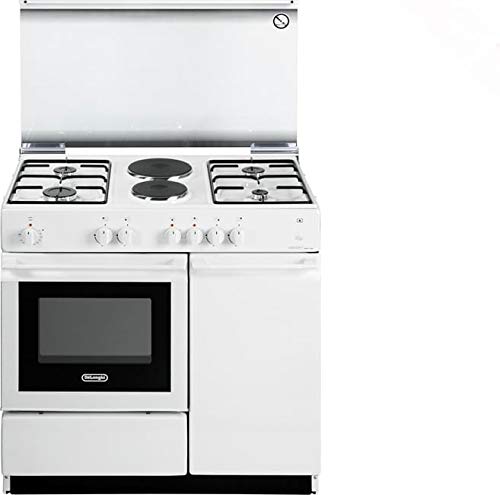 Cucina A Gas Con Forno Elettrico, N° 4 Fuochi + 2 Piastre, 86X50 Cm, Colore Bianco Sew 8542 N Ed