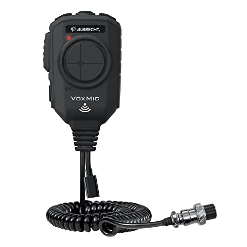 Albrecht Vox 42120 - Microfono A 4 Poli, Versione 1, Con Anc, Adatto Per Diversi Dispositivi Radio Cb Per Comunicazioni A Mani Libere